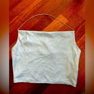 Shein tube top with chain around neck